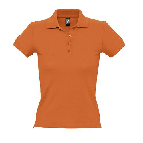 POLO PERSONNALISABLE FEMME EN COTON MAILLE PIQUÉE 210 ORANGE