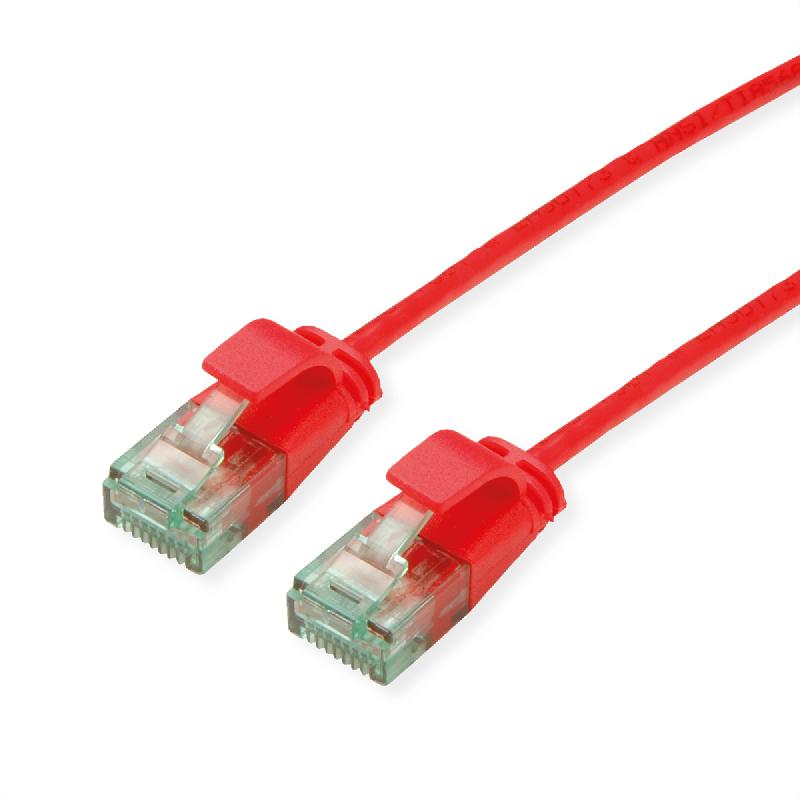 ROLINE RM Cordon Data Center UTP Cat.6A (Classe EA), slim, rouge, 2 m_0