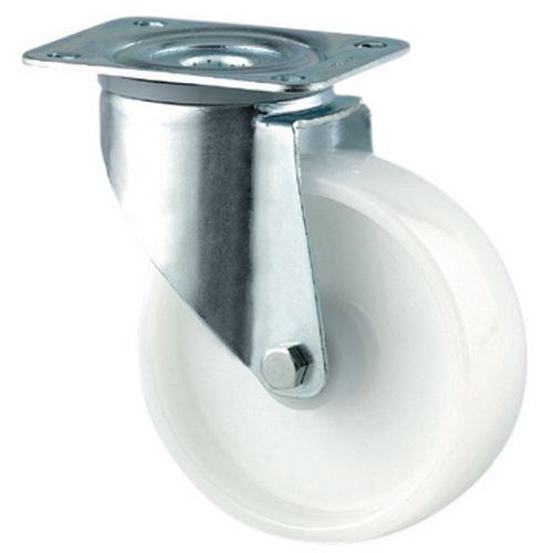 ROULETTE PIVOTANTE EN NYLON FORCE:275 KG H HT:155 MM - TENTE