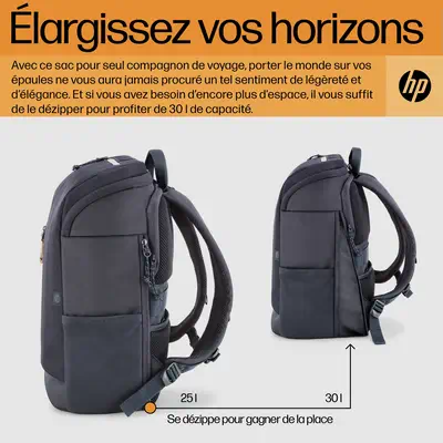 Sac à  dos pour ordinateur portable HP Travel 25 litres 15,6 pouces (gris acier)_0