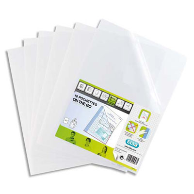 SACHET DE 10 POCHETTES COINS STUDENT - POLYPROPYLENE 12/100EME - A4 - INCOLORE