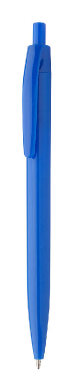 Stylo à bille coloré en plastique - encre noire - bleu foncé - 7g_0