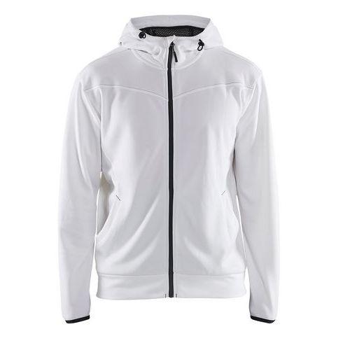 SWEAT ZIPPÉ À CAPUCHE BLANC/GRIS FONCÉ TAILLE M - BLAKLADER