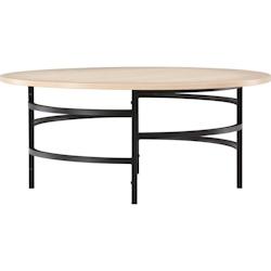Table basse ronde ?100x42,5 cm Copenhagen beige, noir Venture Home - 7340220833457_0
