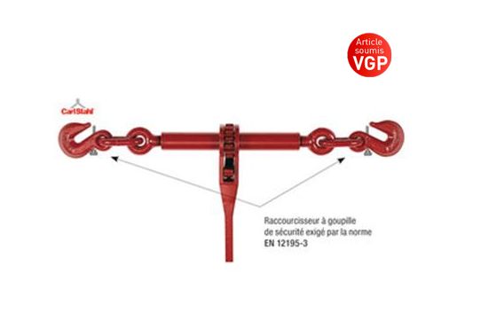 Tendeur d'arrimage - carl stahl - avec 2 raccourcisseurs à goupille - 5r25_6008_0