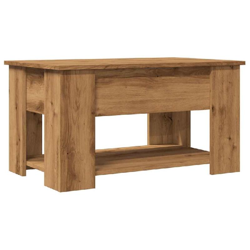 VidaXL Table basse chêne artisanal 79x49x41 cm bois d'ingénierie Modèle Raffiné Royale - 856929_0