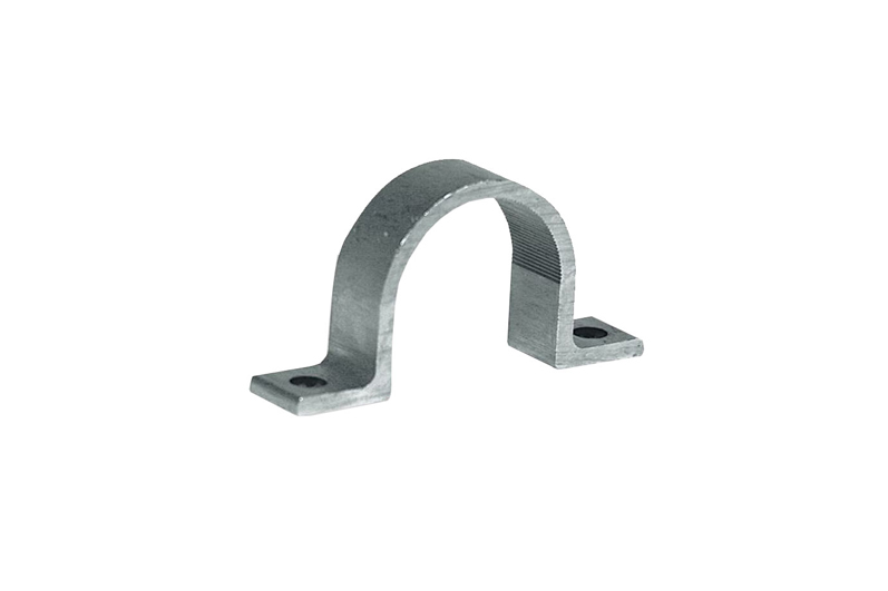 72611 - Bride simple de fixation en aluminium pour poteau rond diamètre 60 mm - boulonnerie incluse_0