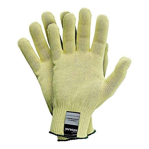 JS RJ-KEVTEN10 - Lot de 10 gants de protection jaune en para-aramide Kevlar - Taille unique_0