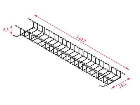 Grille passe-câbles en acier pour bureaux Requiem/Astropol/Oméga Etner_0
