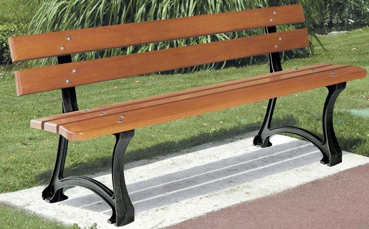 Banc bois exotique et fonte madrid_0