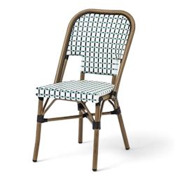 Bistromania Chaise de terrasse BASTILLE - Tressage bleu blanc noir - EA019_0