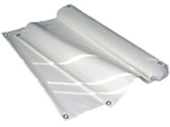 Calicot bâche 500gr vierge - finition ourlets et œillets - toile polyester enduite PVC 510g/m²_0