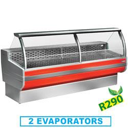 Comptoir vitrine réfrigéré à vitre bombée avec réserve - Cordoba PLUS - CR104/B1-R2_0