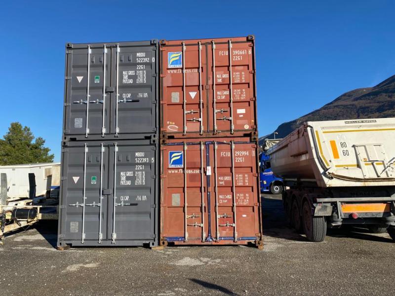 Container maritime d'occasion 20 pieds - Dernier voyage - Acier corten_0