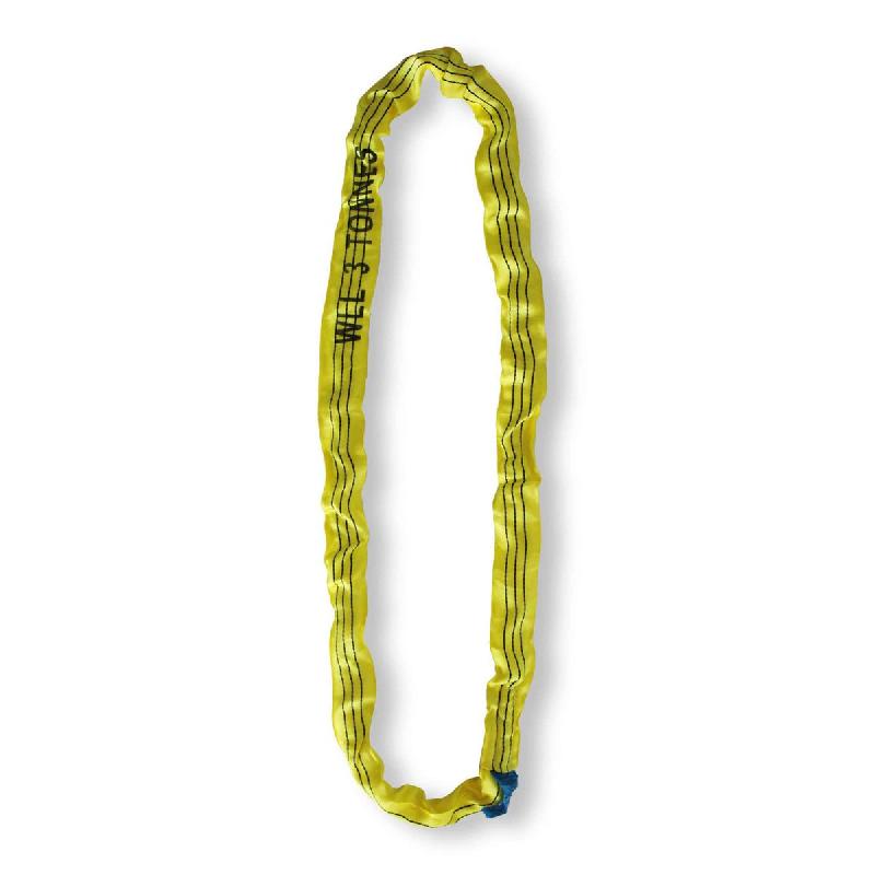 Elingue textile ronde polyester cmu 3 t  longueur 1 m jaune 1030tre_0