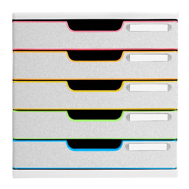 Exacompta MODULO A4 5 tiroirs fermés Black Office blanc/arlequin - multicolore matière synthétique 301913D_0