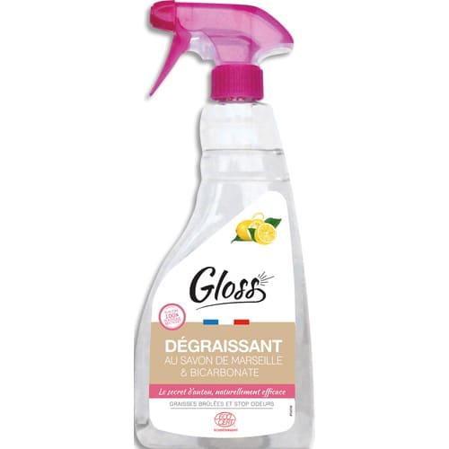 Gloss dégraissant - Savon de Marseille & bicarbonate 750ml - Parfum citron 100% naturel_0