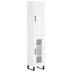HELLOSHOP26 - Buffet bahut commode armoire meuble de rangement organisateur cuisine salle de séjour salon haut 34,5 x 34 x 180 cm bois d'ingénierie_0