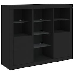 Helloshop26 - Buffet bahut commode armoire meuble de rangement organisateur cuisine salle de séjour salon avec lumières LED 3 pcs 02_0037230 - 30002_0