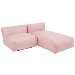 Oviala Business Salon de jardin modulable 2 places rose poudré - rose polyester 115048_0