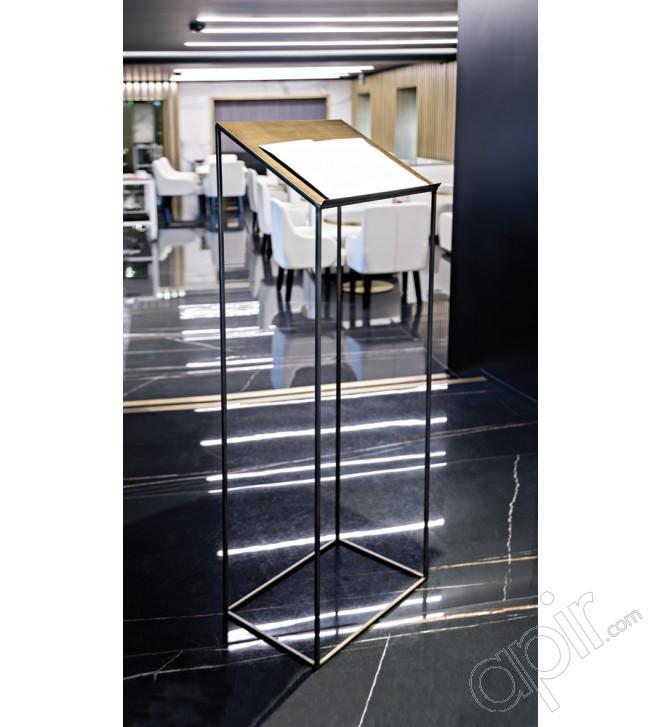 Porte-menu sur pied en fer - Frieda-men - design italien personnalisable_0