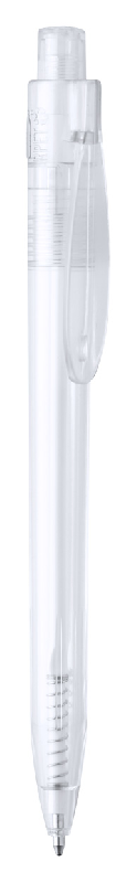 Stylo bille RPET transparent - plastique recyclé - encre bleue_0