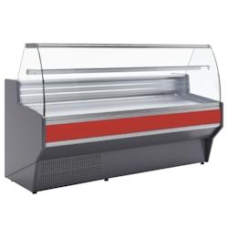 Vitrine-comptior à verre courbé pour charcuterie en rouge - 1505x940x1235 mm - 1090 W 230/1V - 24X22159 Eurast - rouge multi-matériau 24X22159_0