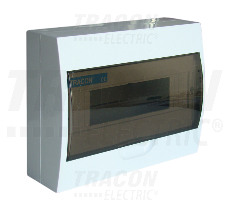 Boîte de distribution en saillie - cache fumée - rail N-PE 1×12 modules - IP40 - dimensions 205×260×75mm_0