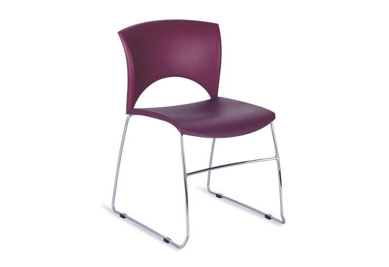 Chaise de réunion violette - noir-9011_0