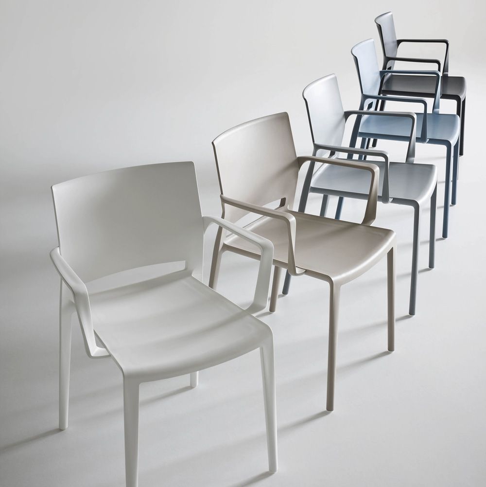 Chaise empilable Bakhita pour restaurants et collectivités - intérieur et extérieur - technopolymère - fabriquée en Italie_0