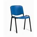 Chaise empilable Aubina - coque PVC ou hêtre - finition époxy noir ou chromé_0