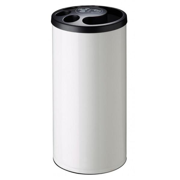 Corbeille à gobelets blanc - Métal - 25L - 800 ou 1600 gobelets - Rossignol_0