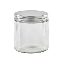 FHC - 80Pcs - Pot en verre rond avec couvercle en aluminium à visser - H99mm 500ml - transparent verre FHC294VBOC500_0