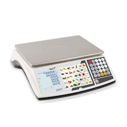 Gram Balance Commerciale XFOC+ Poids Prix 15/30 Kg avec Clavier PLU - blanc inox 0652733063465_0