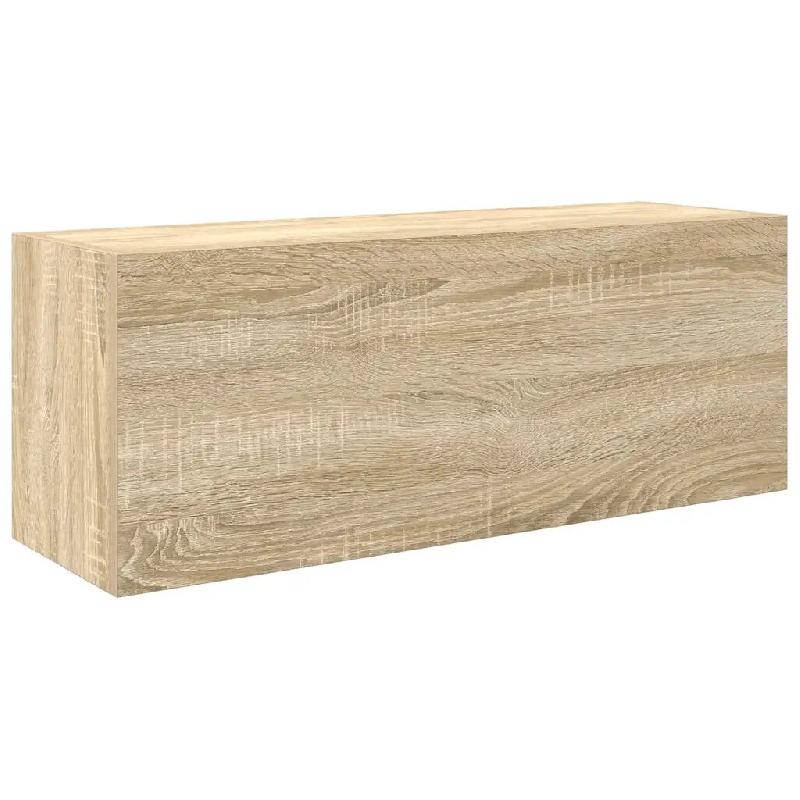 Helloshop26 - Armoire murale de bain design minimaliste rangement 80 x 25 x 30 cm en bois d'ingénierie chêne sonoma 02_0051271 - Bois massif 3000236_0