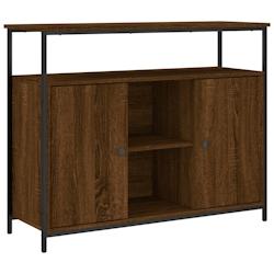 HELLOSHOP26 - Buffet bahut commode armoire meuble de rangement organisateur cuisine salle de séjour salon 100 x 35 x 80 cm bois d'ingénierie marron_0