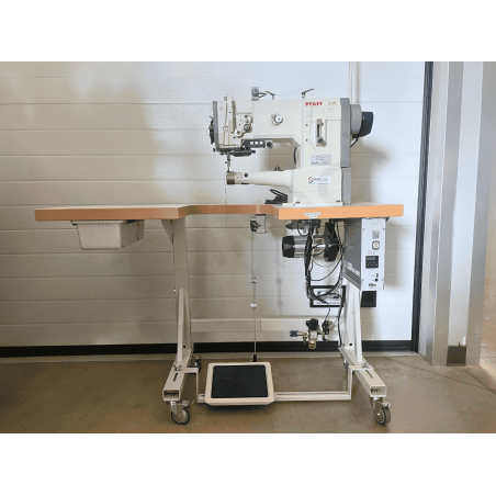 Machine à coudre industrielle d'occasion Pfaff - canon triple entrainement sur table 120x60cm ouverte - 335-G-6/01 BLN_0
