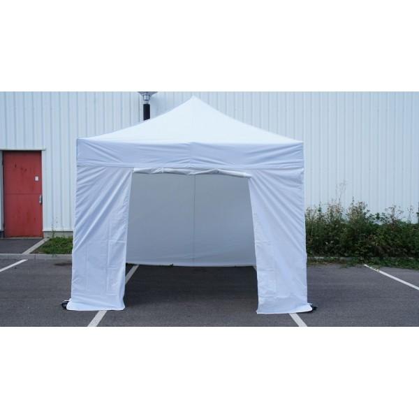 Pack tente pliante medium 3m x 3m - armature aluminium, toile polyester ignifugée M2, murs et housses_0