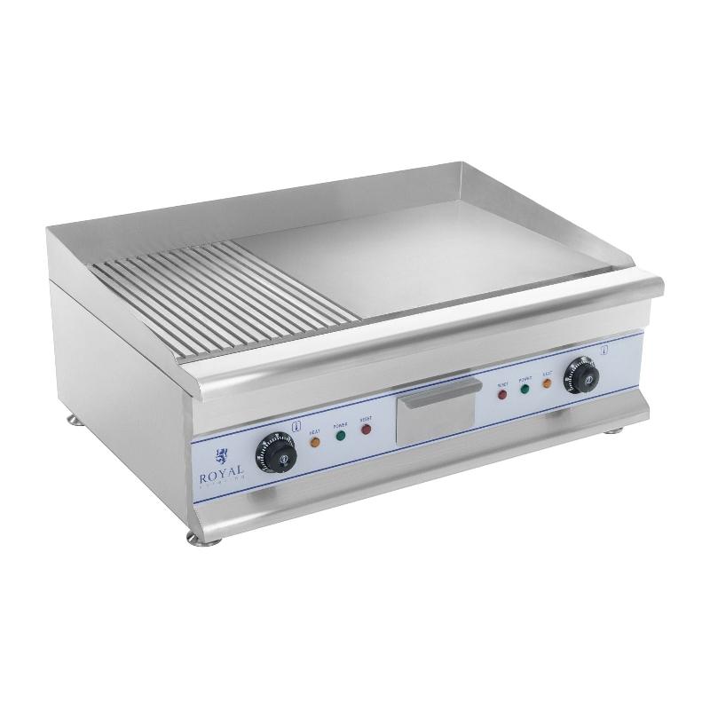 PLANCHA ÉLECTRIQUE NERVURÉE 75 CM 2 X 3200 WATTS ACIER INOX PROFESSIONNEL 3614043/2_0