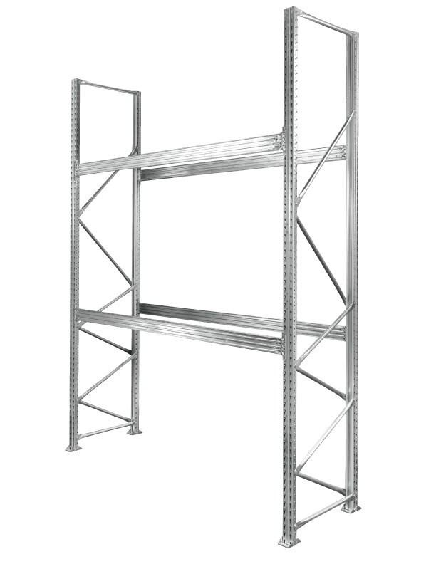 Rayonnage à palette Palstar galvanisé - 2 niveaux - Charge 3400 kg par niveau - Capacité 9 Euro palettes_0