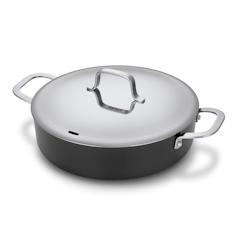 Sauteuse en aluminium 2 anses avec couvercle 28 cm -  370 cl Argent Rond Acier Beka 38.2x31.3 cm - acier 3458160006627_0