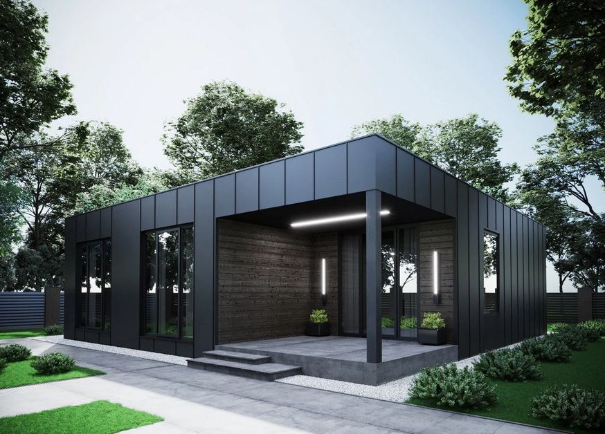 Studio de jardin préfabriqué en acier - 77 m2 - ISK77_0