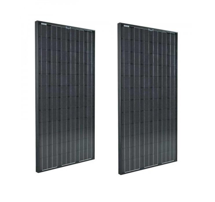 2 panneaux solaires 100W 12V full black - cellules monocristallines back contact - F.Tech 477_0
