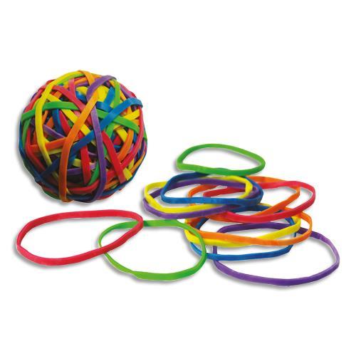 BALLE DE BRACELETS WONDAY EN CAOUTCHOUC - 70 GRAMMES - COLORIS ASSORTIS