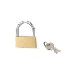 Cadenas BASIC à clé, base 40 mm, anse acier, 2 clés - SERRUPRIX - doré 3150269790406_0