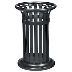 Rossignol - Corbeille extérieure à poser ou à fixer 60L TULIPE - anthracite - gris acier 58443_0