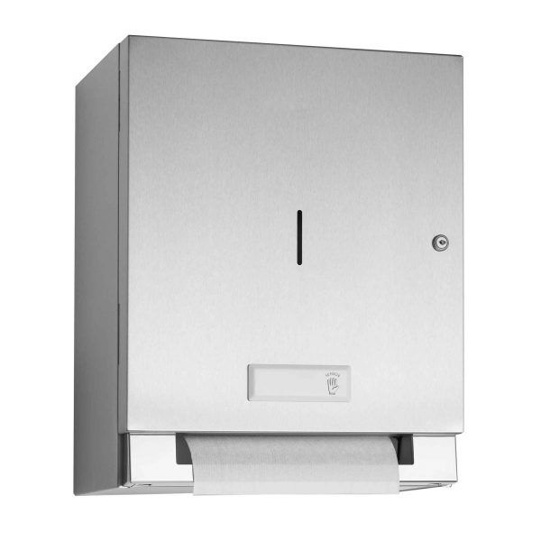 DP3307 / DP3308 - Distributeur de serviettes en papier sans contact - Dolphin Solutions encastré, inox 18/10, capteur mains-libres_0