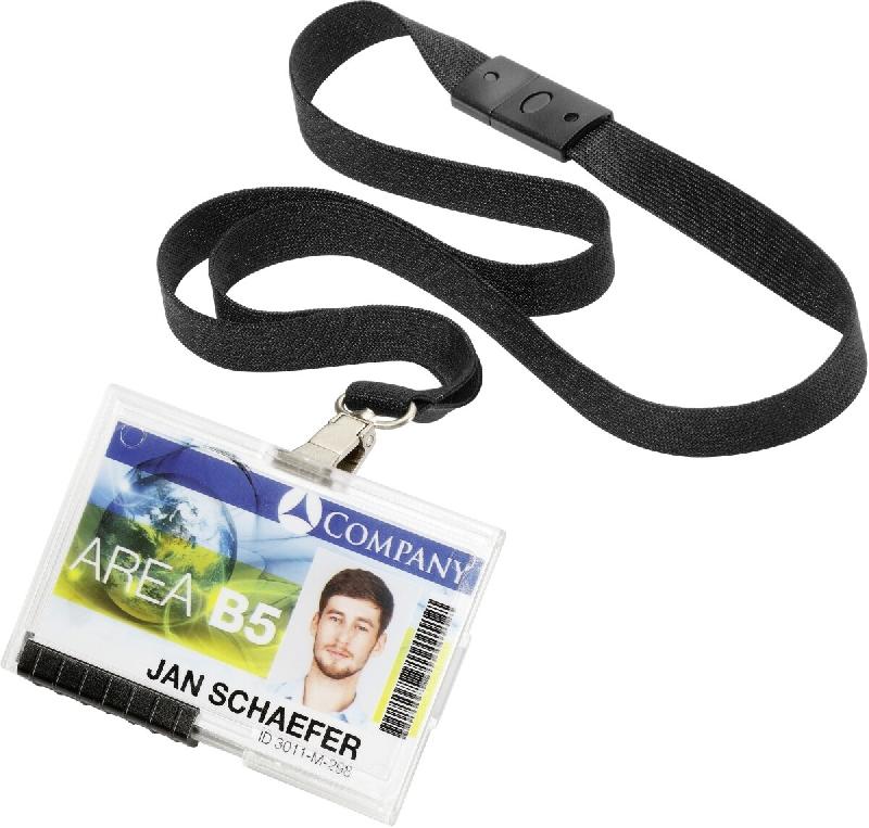 Durable Porte-cartes Push Box 54x87mm pour 1 carte UE=10 pièces avec bande textile - 892701_0