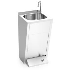 FRICOSMOS-Évier enregistrable avec socle à bouton unique pour eau chaude et froide 450x450x850 mm. - inox 8434029618144_0