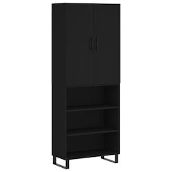 HELLOSHOP26 - Buffet bahut commode armoire meuble de rangement organisateur cuisine salle de séjour salon haut 69,5 x 34 x 180 cm bois d'ingénierie_0